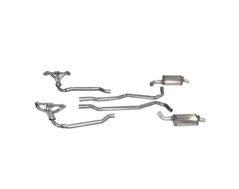 Corvette 4 Speed and TH-350 Exhaust System, With Headers and Magnaflow Exhaust, 1974-1979