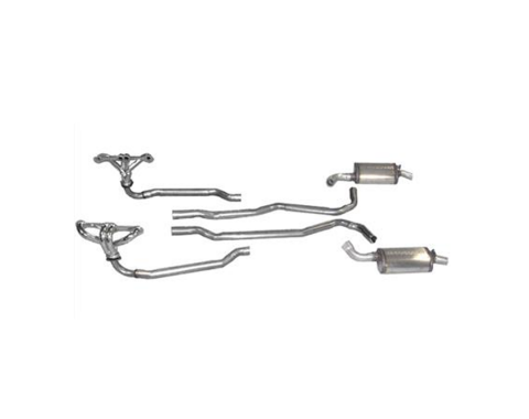Corvette 400 Automatic Exhaust System with Headers and Magnaflow Mufflers, 1974-1976