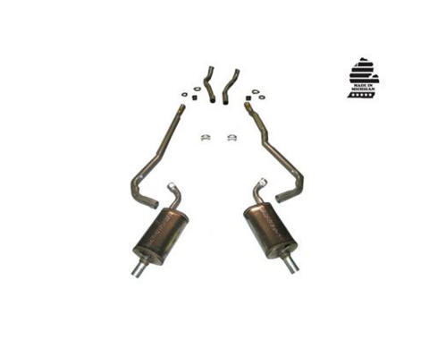 Corvette Exhaust System, 454 Automatic, 2 1/2" with Magnaflow Mufflers, 1970-1972