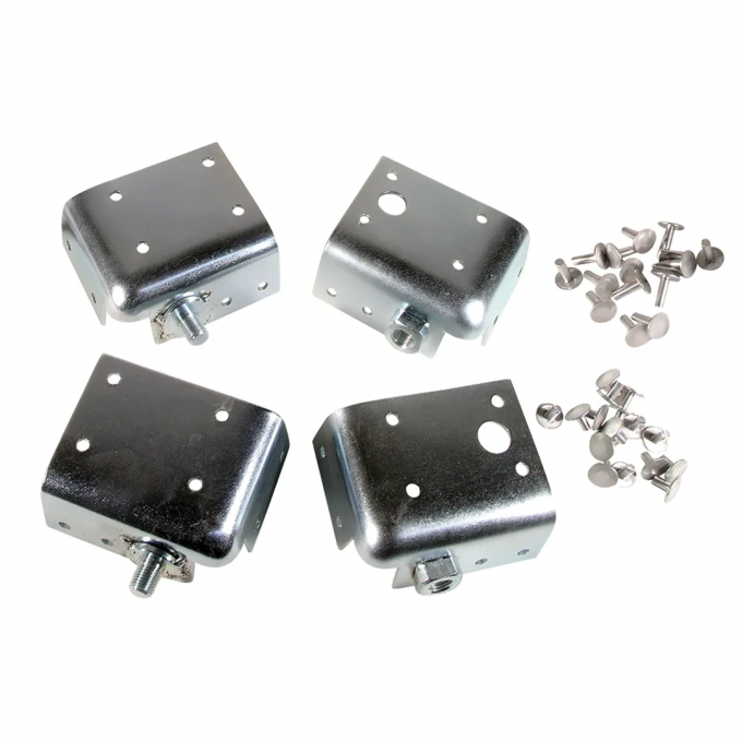 Corvette Seat Belt Corner Reinforcements, 4 Piece Set, 1965-1967