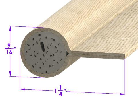 Metro Moulded Parts White, Cloth-Covered Sponge Windlace LP 57-H