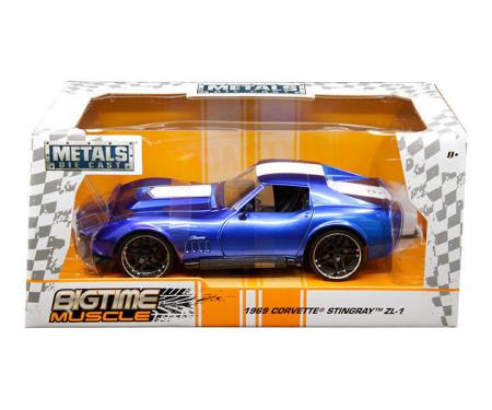 Jada 1:24 W/B - Metals - Bigtime Muscle - 1969 Chevrolet Corvette Stingray ZL-1 (Blue)