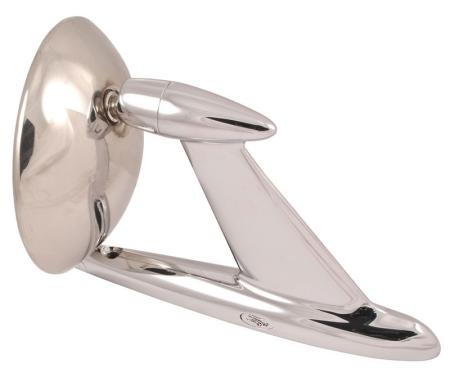 Dennis Carpenter Rear View Mirror - Outside - 1 Hole - w/Script - 1952-56 Ford Car B5A-18402