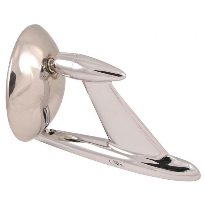 Dennis Carpenter Rear View Mirror - Outside - 1 Hole - w/Script - 1952-56 Ford Car B5A-18402