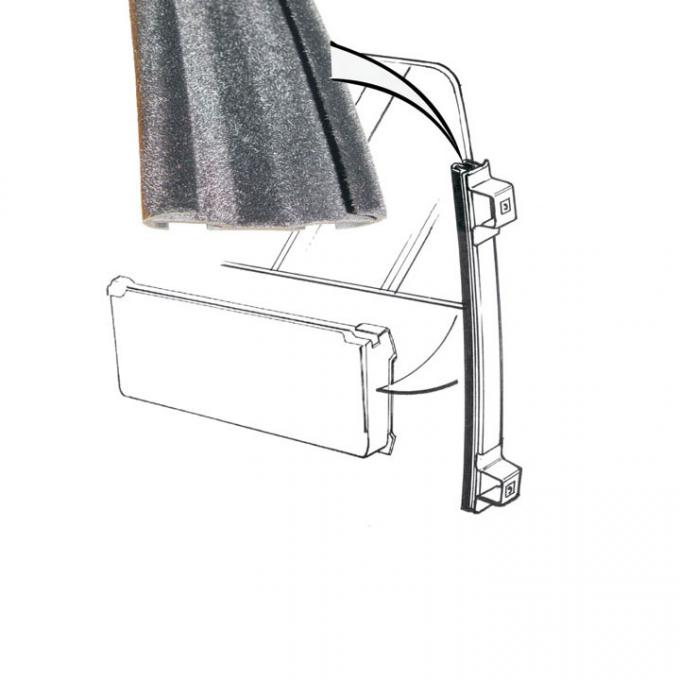 Dennis Carpenter Back Glass Glass Lower Side Runs - 1978-96 Ford Bronco E1TZ-98422A20-S