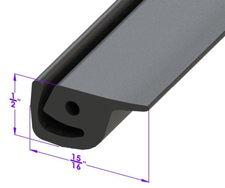 Metro Moulded Parts Fender Skirt Seal. Sold by the Foot LP 111-A