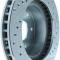 Corvette Brake Rotor, Left, Rear, Slotted and Cross Drilled, 1965-1982