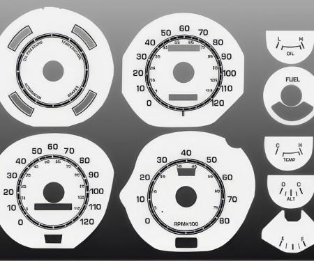 Whitegauges 1971-1973 Ford Mustang White Face Gauges 7173FM-174