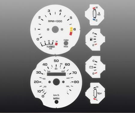 Whitegauges 1987-1988 Ford Thunderbird Turbo Coupe White Face Gauges 8788FT-207