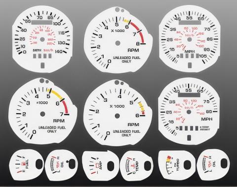 Whitegauges 1983-1986 Ford Mustang White Face Gauges 8386FM-173