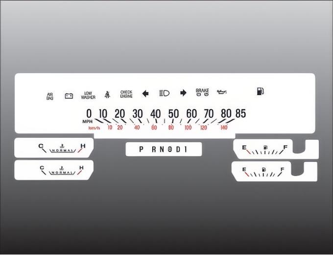 Whitegauges 1990-1991 Ford LTD Crown Victoria White Face Gauges 9091FL-2164