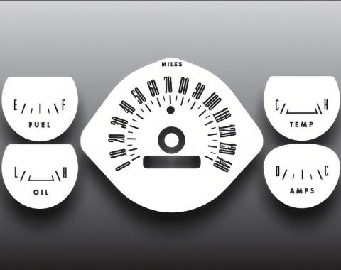 Whitegauges 1966 Ford Mustang White Face Gauges 66FM-118