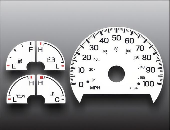 Whitegauges 1999-2003 Ford Truck F150 Non Tach White Face Gauges 9903FT-1700