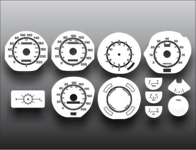 Whitegauges 1971-1973 Ford Mustang METRIC KPH KMH White Face Gauges 7173FM-2311