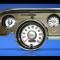 Whitegauges 1967-1968 Ford Mustang METRIC KPH KMH White Face Gauges 6768FM-2006