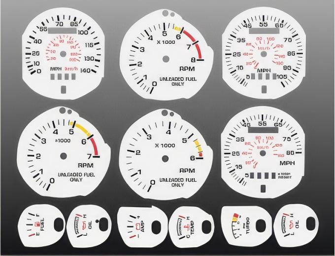 Whitegauges 1983-1986 Ford Mustang White Face Gauges 8386FM-173