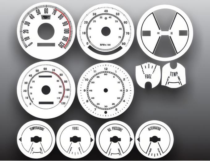 Whitegauges 1969-1970 Ford Mustang White Face Gauges 6970FM-175