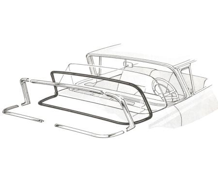 Dennis Carpenter Windshield Seal - Mercury - Montclair2 & 4 DR Turnpike Cruiser - 1957-58 Ford Car BAE-6403110-B
