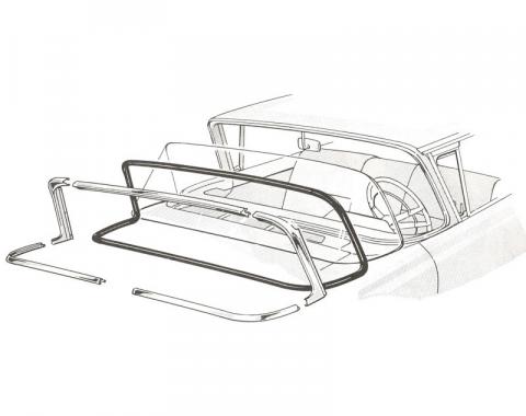 Dennis Carpenter Windshield Seal - Mercury - Montclair2 & 4 DR Turnpike Cruiser - 1957-58 Ford Car BAE-6403110-B