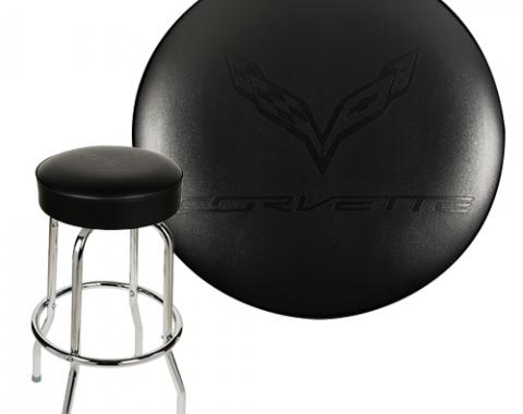 Executive Leatherette C7 Corvette Debossed Logo 30" Stool