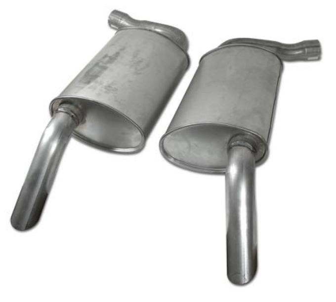 Corvette Mufflers Hideaway, 2 1/4 Inch, 1975-1977