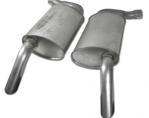 Corvette Mufflers Hideaway, 2 1/4 Inch, 1975-1977