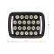 United Pacific 22 High Power LED 5" X 7" Rectangular Light With Position Light - Black 36450