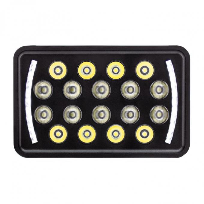 United Pacific 18 High Power 4"X 6" LED Rectangular Light With Position Light - Black 36449