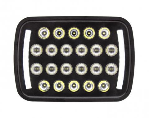 United Pacific 22 High Power LED 5" X 7" Rectangular Light With Position Light - Black 36450