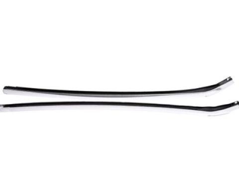 Redline Restomotive® 1967-1969 Camaro / Firebird & 1966-1967 GM A-Body Quarter Window Vertical Moldings