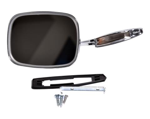 Redline Restomotive® 1968-1974 GM Car Left Hand Outside Door Mirror with Rib Design