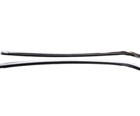 Redline Restomotive® 1967-1969 Camaro / Firebird & 1966-1967 GM A-Body Quarter Window Vertical Moldings