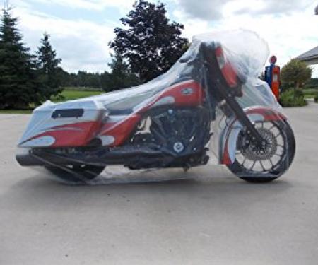 Motorcycle Cover, Disposable Clear, Case of 50