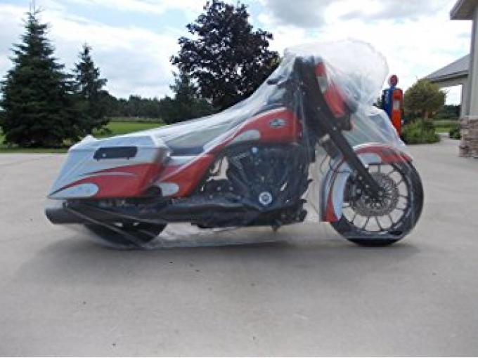 Motorcycle Cover, Disposable Clear