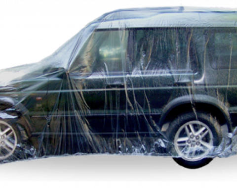 Car Cover, Disposable Clear, Large, 5 Pack