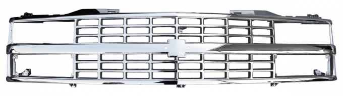 Key Parts '88-'93 Custom All Chrome Grille for Trucks with Composite Headlights 0852-044G