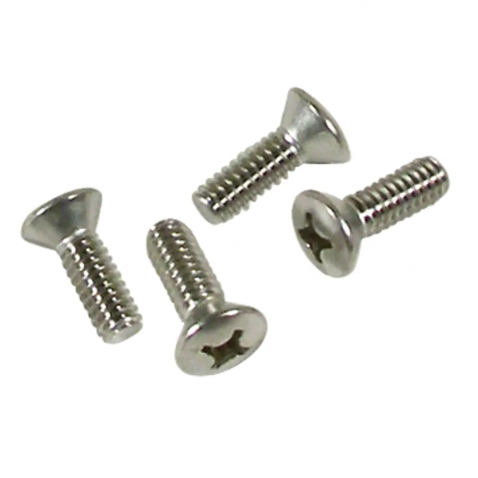 Corvette Seat Bottom Catch Screws, 4 Piece Set, 1967