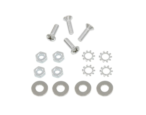 Corvette Rear Latch to Decklid Screw Set, 16 Piece, 1958-1962