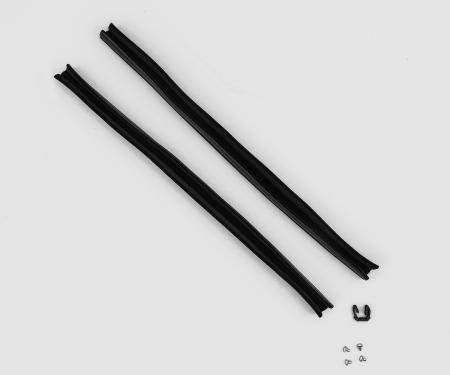 Detroit Muscle Technologies Mopar B Body 66 Belvedere Charger Coronet Satellite Door Glass Rear Lower Lock Side Run Channel Flocked Rubber Guide BXX6666WS70-AS990036