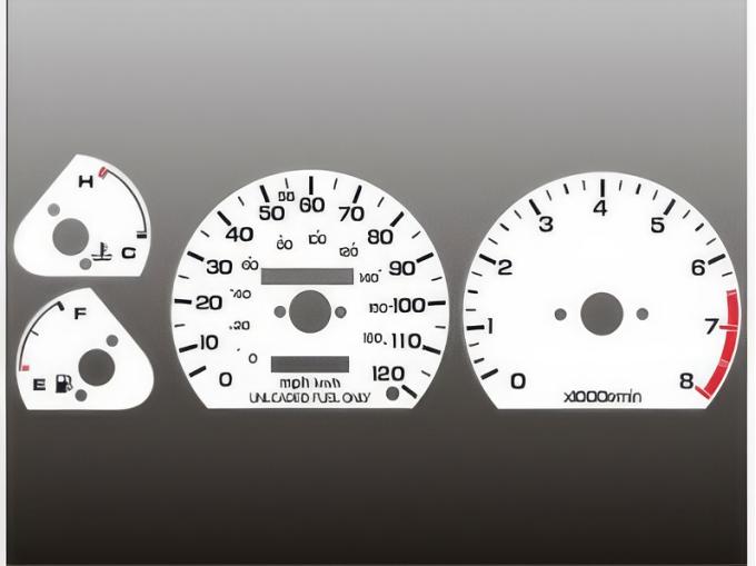 Whitegauges 1985-1987 Honda Civic CRX White Face Gauges 85-87 8587HC-355