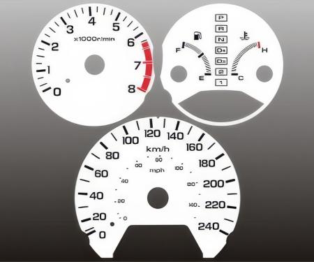 Whitegauges 1998-2002 Honda Accord Sedan METRIC KMH KPH White Face Gauges 9802HA-1505