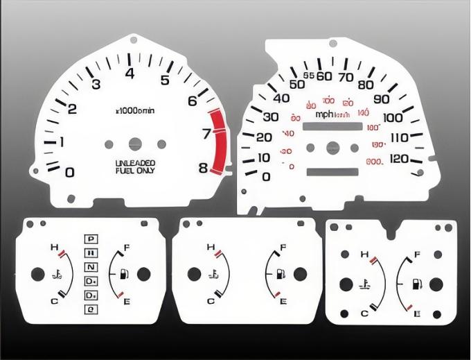 Whitegauges 1988-1989 Honda CRX White Face Gauges 8889HC-1506