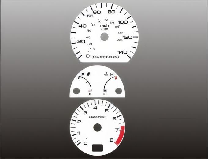 Whitegauges 1990-1992 Honda Prelude White Face Gauges 8992HP-356