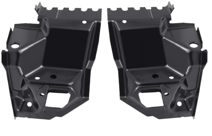 Redline Restomotive® 1967-1969 Camaro / Firebird Left and Right Firewall Mounting Brace Extension Panel