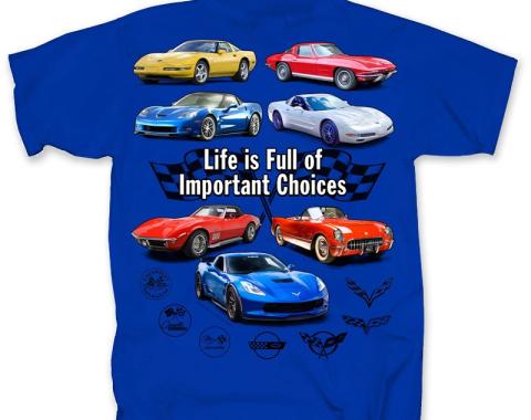 Corvette Important Choices Adult T-Shirt
