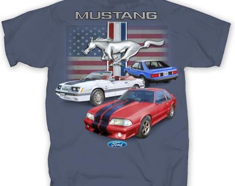 Fox Body Mustang Flag Adult T-Shirt