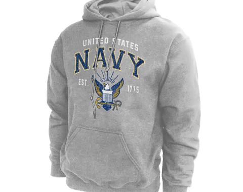 Navy Vintage Block Logo Hoodie