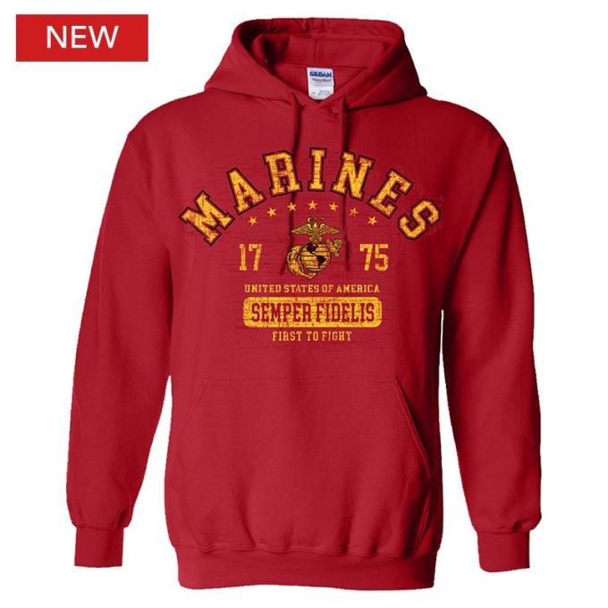 Marines Athletic Logo Hoodie
