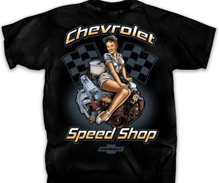 Vintage Chevy Pin Up Adult T-Shirt