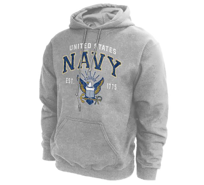 Navy Vintage Block Logo Hoodie
